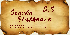 Slavka Vlatković vizit kartica